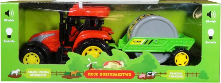 Traktor med trailer og polsk lydmodul