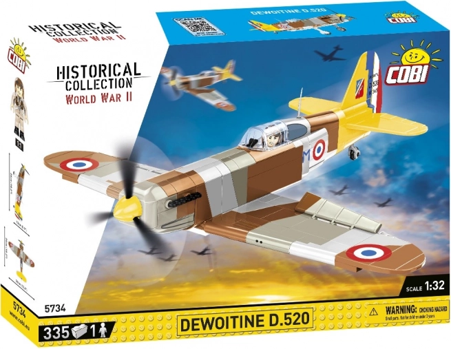 Byggesæt af flyet Dewoitine D.520 fra COBI (1:32), 335 klodser