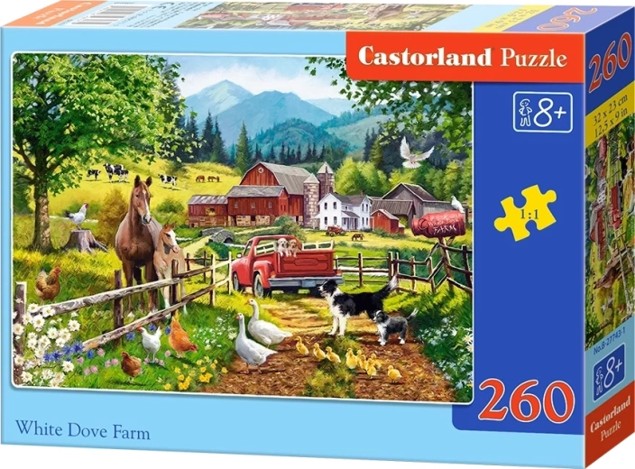 Castorland-puslespil Bondegård med hvid due, 260 brikker