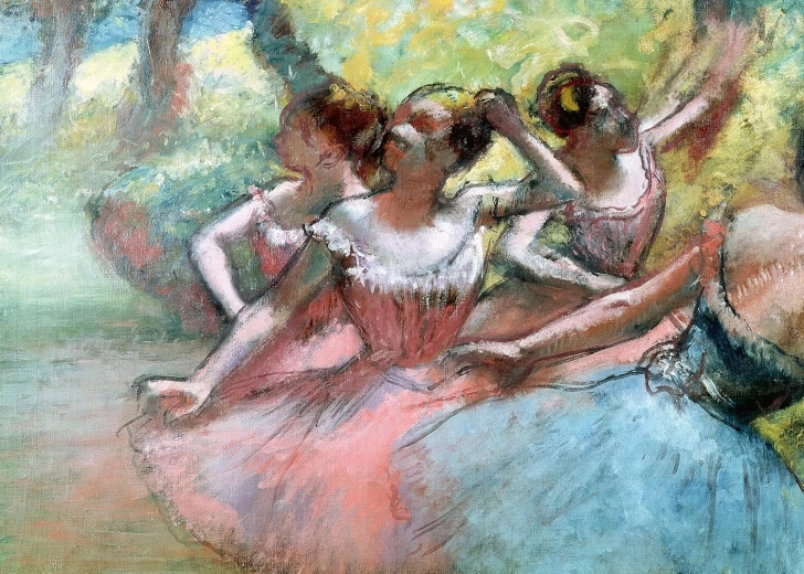 Ravensburger Puzzle Art Collection: Fire ballerinaer på scenen – 1000 brikker