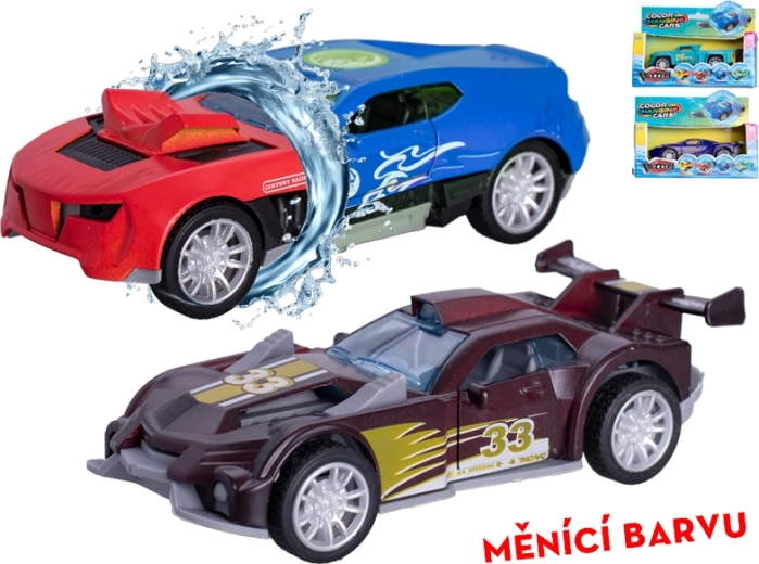 Metalbil 12 cm med friktionsmotor og farveskift