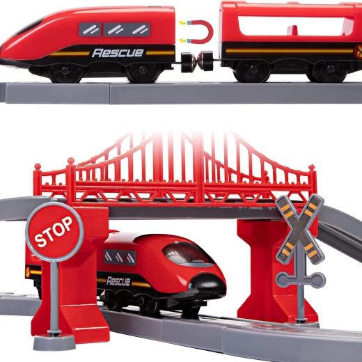 Elektrisk tog med lyde og magnetiske koblinger