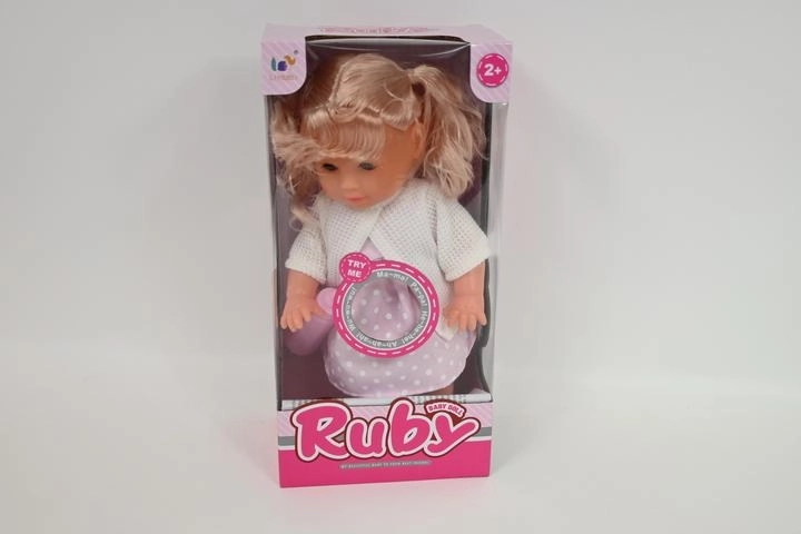 Ruby interaktiv dukke 30 cm med sutteflaske