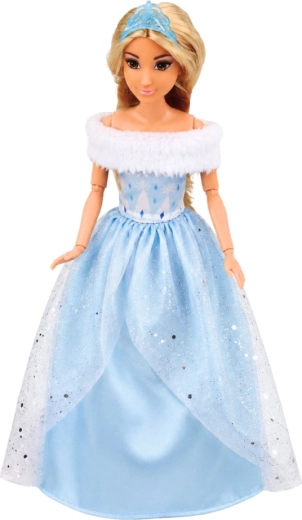Prinsesse i blå glitrende kjole