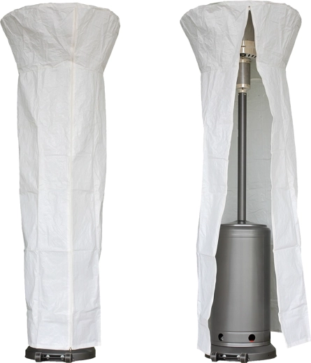 Beskyttelsescover i PE til terrassevarmere med rund top, hvid