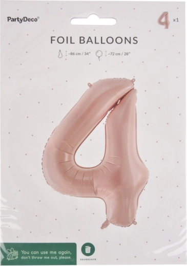 Folieballon tal 4 beige 72 cm