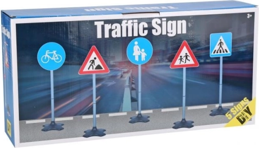 Sæt med trafikskilte til børn 81 cm – 5 stk.