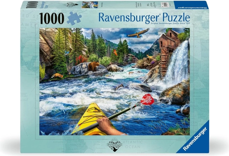 Ravensburger puslespil Wanderlust: tur på den vilde flod, 1000 brikker