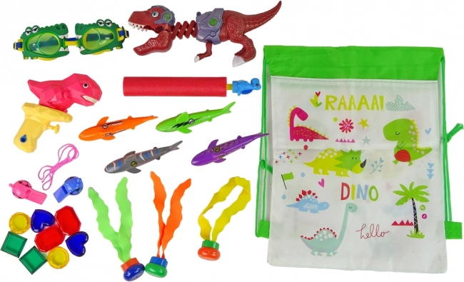 Børne-dykkersæt med dinosaurer til vand og pool