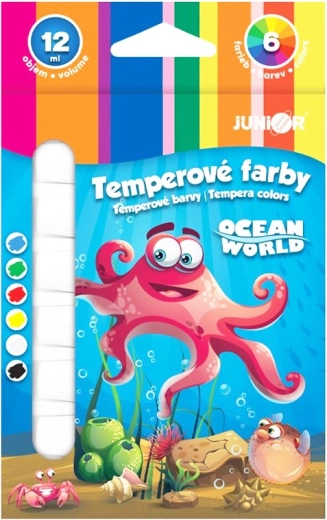 Temperafarver ocean world 6×12 ml sæt