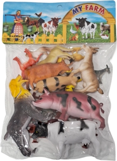 Sæt med landbrugsdyrfigurer – 15 stk.