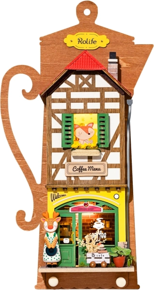 Miniature hus til ophæng Hyggecafé