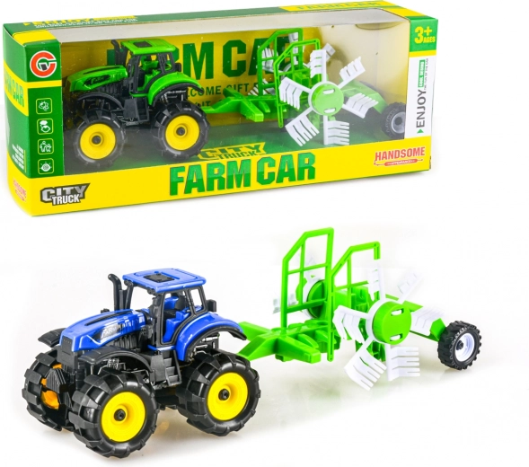 Traktor med svinghjul og anhænger