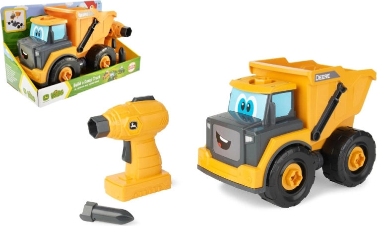 Tomy JOHN DEERE byggesæt tipvogn med boremaskine Build-A-Buddy