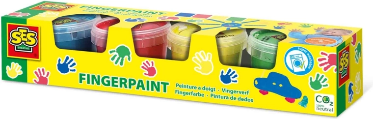Fingerfarver i grundfarver 4 × 110 ml