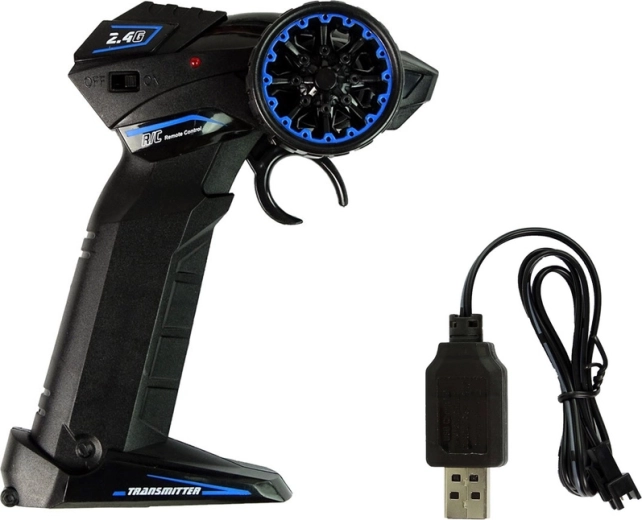 Komfortabel pistolgrebsfjernbetjening + USB-opladning