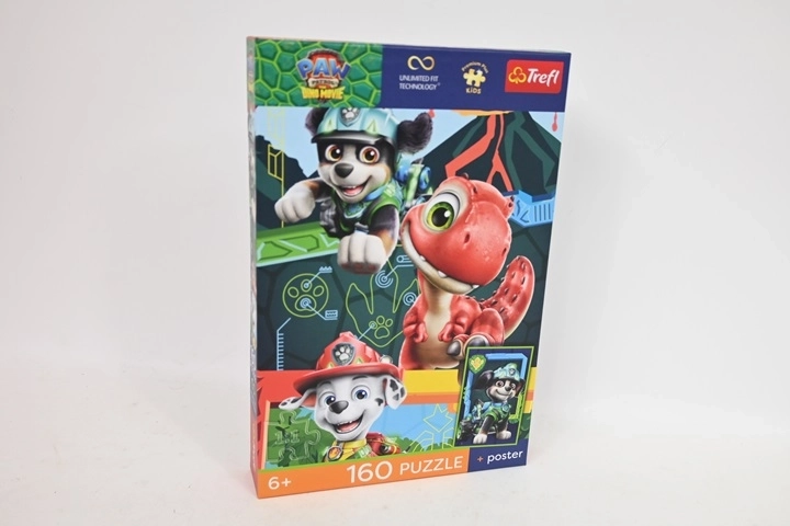 Trefl Premium Plus Kids puslespil Dinoeventyr (Paw Patrol) 160 brikker