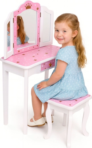 Tredelt spejl som i en rigtig salon