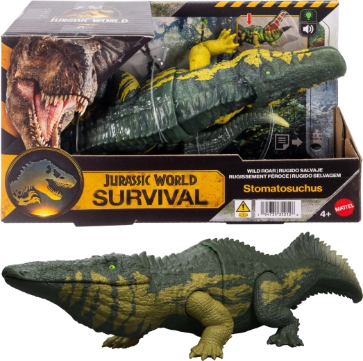 Interaktiv Jurassic World-dinosaur Stomatosuchus med lyd og lys