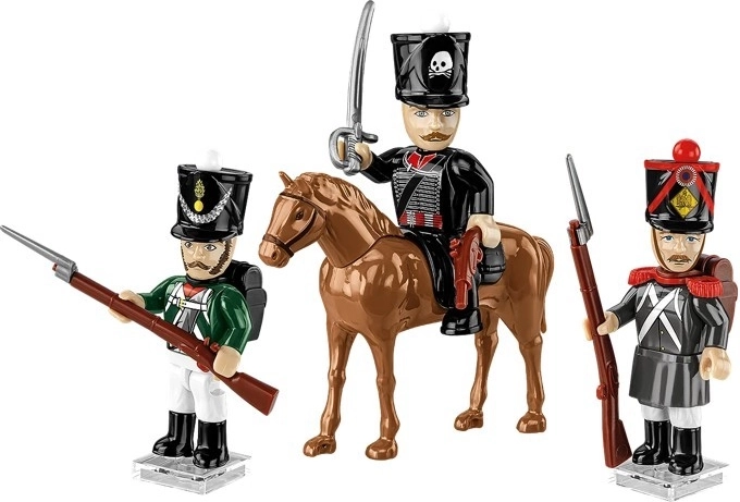 Tilbehør, våben og standere til leg og udstilling