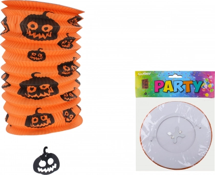 Lampion cylinder Græskar 15 cm