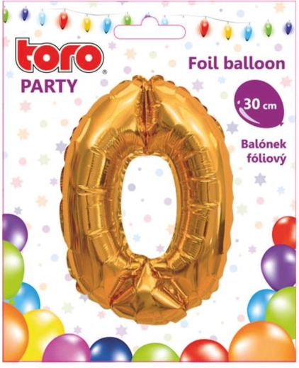 Folieballon tal 0, 30 cm, guld TORO
