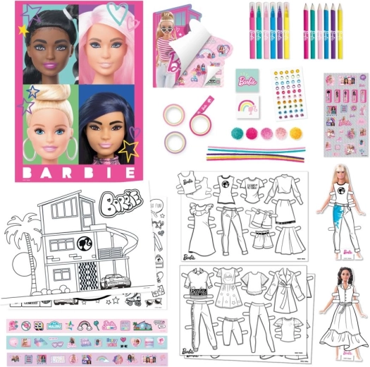 Barbie-design til farvelægning og dekoration