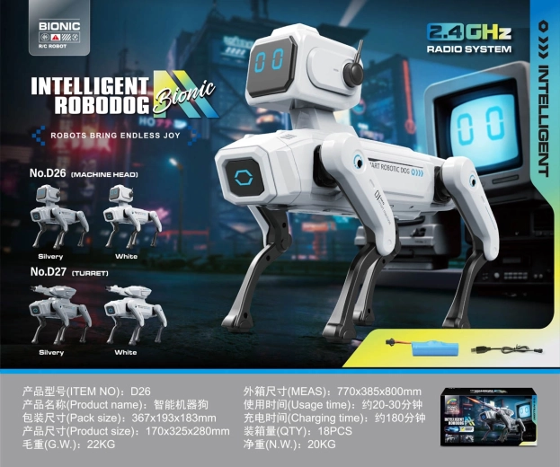 Intelligent robothund Robodog hvid