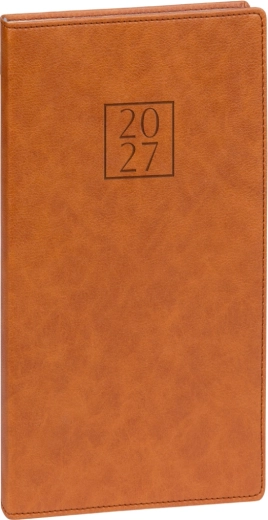Notique lomme-dagbog Prestigio 2027 brun 9 x 15,5 cm
