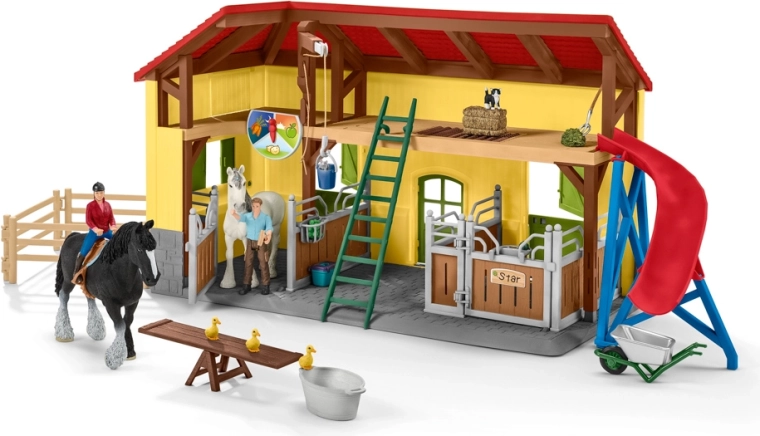 Schleich Farm World hestestald med tilbehør