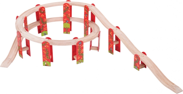 Bigjigs Rail fleretagers træbane byggesæt