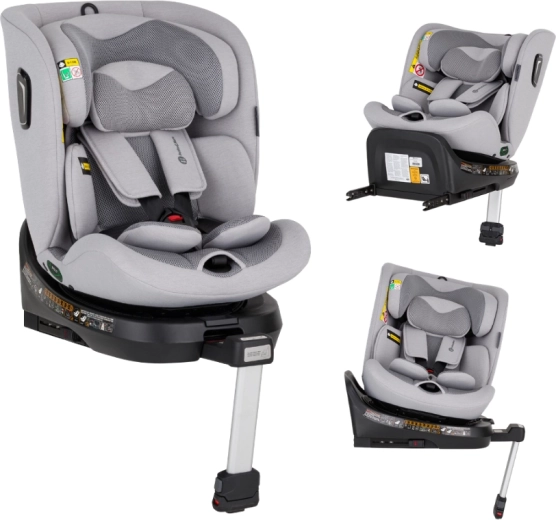 Petite&Mars drejelig autostol Twistguard Pro i-Size gentle grey air 40–150 cm (0–36 kg)