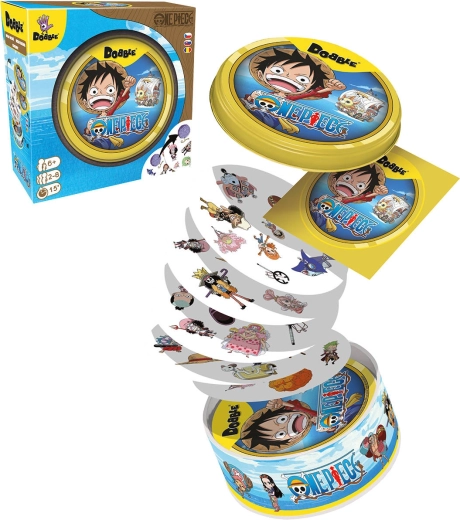 Asmodee Dobble One Piece – observationsspil i metaldåse