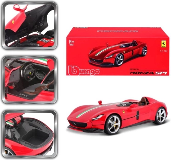 Bburago Ferrari Monza SP1 rød bilmodel 1:18