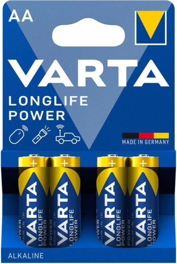 Varta Longlife Power alkaliske batterier AA, 4 stk.