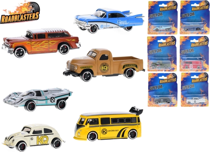 Metal sportbil ROADBLASTERS 7 cm med friløb