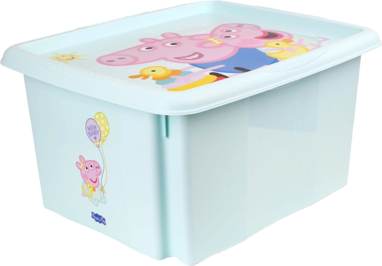 Plastikopbevaringsboks med låg Peppa Pig 24 l