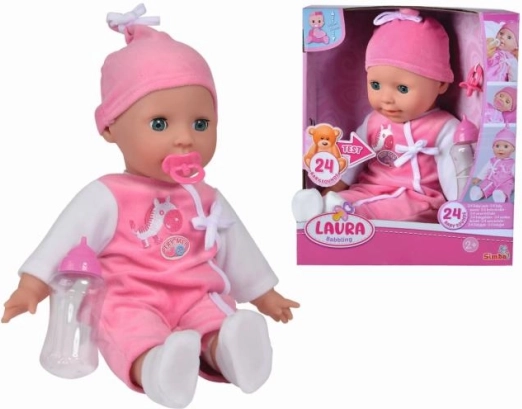 Dukke Laura med barnesnak 38 cm