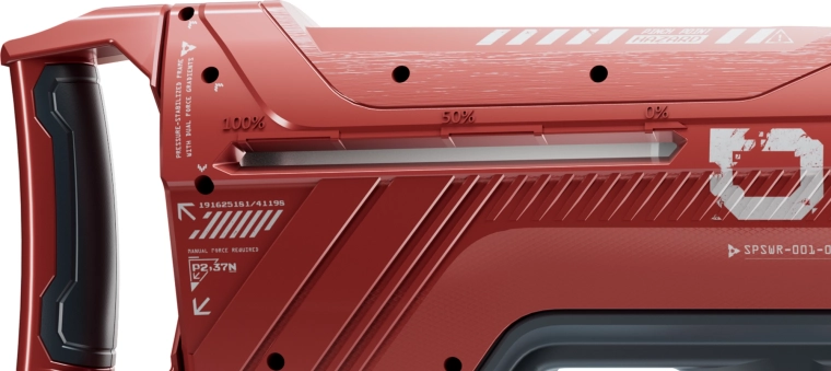 Uden batterier: helt mekanisk blaster
