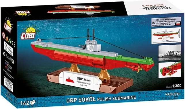 Cobi WWII ORP Sokół polsk ubåd 1:300