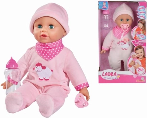 Dukke Laura med flaske og lyde