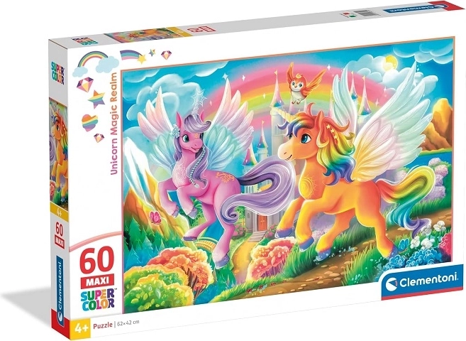 Clementoni maxi puslespil enhjørninge 60 brikker Unicorn Magic