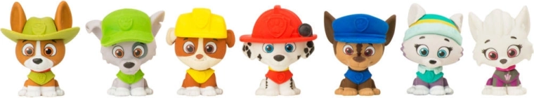 Figur Paw Patrol i gummi i plastæske