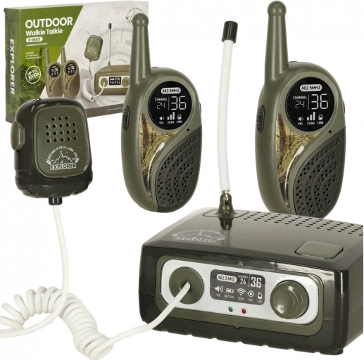 Børnesæt Walkie Talkie med centralenhed Explorer