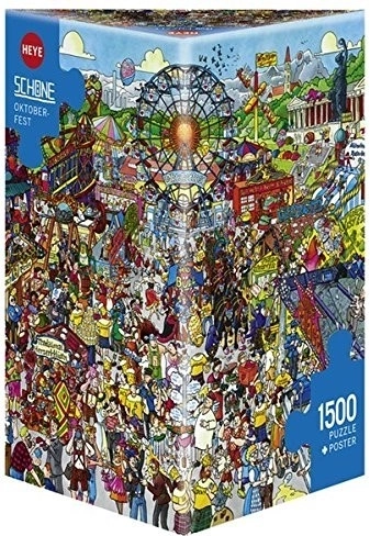 Puslespil 1500 brikker Oktoberfest med plakat