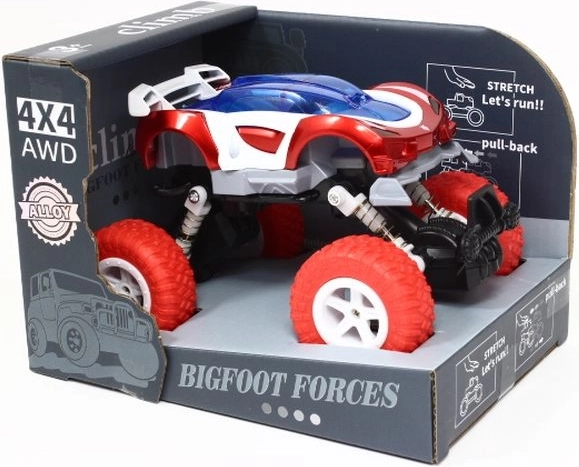 Lille metal 4x4-bil med affjedring