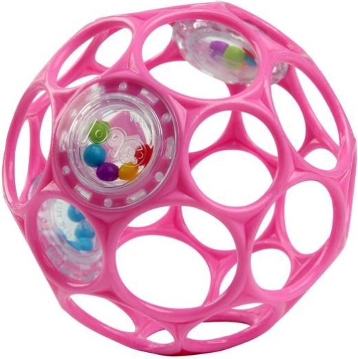 Oball ranglebold 10 cm mørk rosa