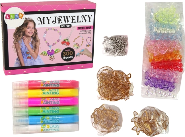 Sæt til fremstilling af smykker DIY med markører og perler