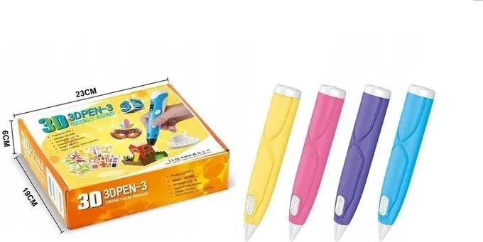 3D-pen med filament, holder og USB-kabel – 1 stk.