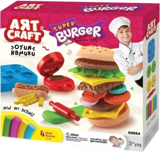 Art craft modelleringssæt til hamburger 200 g